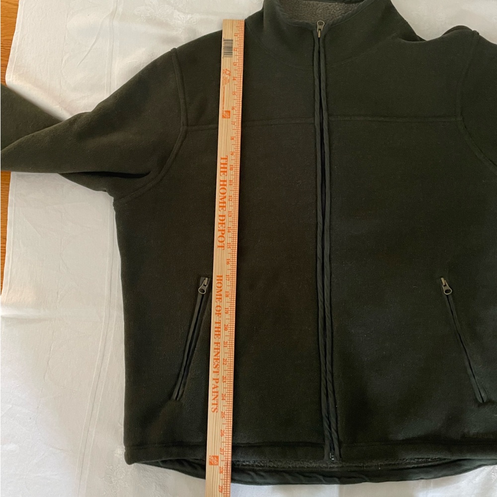 Vintage LL BEAN Mens Fleece Jacket XL Full Zip Hunter Green Outdoors Hiking - Picture 9 of 11